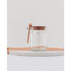 Kit De Pote De Vidro Com Tampa De Rolha Colher Bambu 6 Unidad