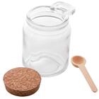 Kit De Pote De Vidro Com Tampa De Rolha Colher Bambu 6 Unidad