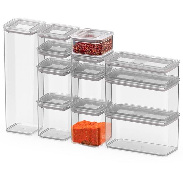 Kit De Potes Herméticos Organizadores Empilháveis Modo 12 Peç