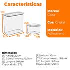 Kit De Potes Herméticos Organizadores Empilháveis Modo 3 Peça