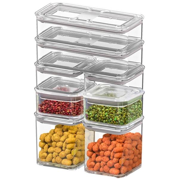 Kit De Potes Herméticos Organizadores Empilháveis Modo 8 Peça