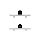 Kit De Prateleiras Elan 300x100x15 Com Suporte Organização De