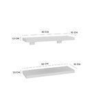 Kit De Prateleiras Elan 300x100x15 Com Suporte Organização De