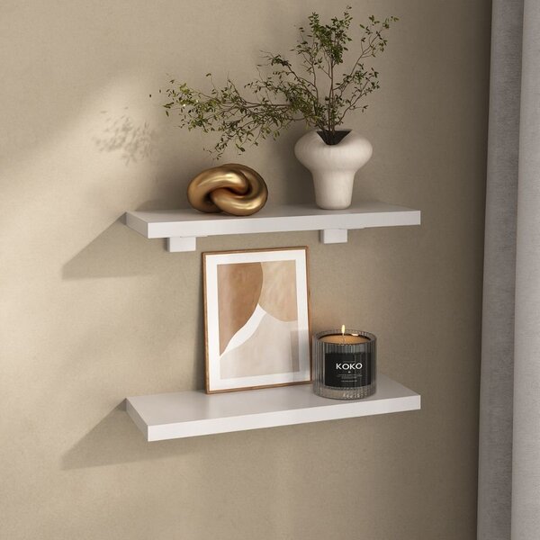 Kit De Prateleiras Elan 300x100x15 Com Suporte Organização De