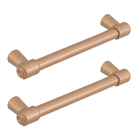 Kit de Puxadores Alça para Móveis 128mm Cobre  2 peças