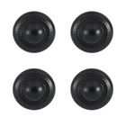 Kit de Puxadores Botão para Móveis 33mm Preto Pintado 4 peças