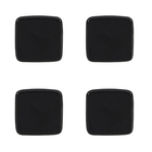Kit de Puxadores Botão para Móveis 36mm Preto Pintado 4 peças