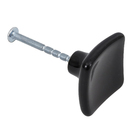 Kit de Puxadores Botão para Móveis 36mm Preto Pintado 4 peças