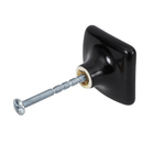 Kit de Puxadores Botão para Móveis 36mm Preto Pintado 4 peças
