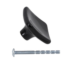 Kit de Puxadores Botão para Móveis 36mm Preto Pintado 4 peças