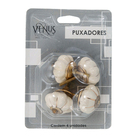 Kit de Puxadores Botão para Móveis 40mm Rosa Brilhante 4 peças