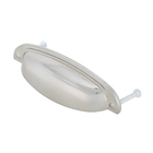 Kit de Puxadores Cava para Móveis 108mm Prata Escovado 4 peças