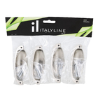 Kit de Puxadores Cava para Móveis 108mm Prata Escovado 4 peças