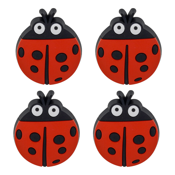 Kit de Puxadores Infantil para Móveis 47mm Joaninha 4 peças