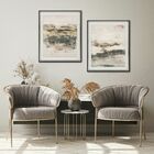 Kit De Quadros Abstratos Chipre Verde Preto E Nude 60x50cm