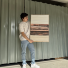 Kit De Quadros Abstratos Em Tecido Cardiff Bege E Terracota 6