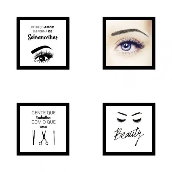 Kit De Quadros Decorativos Em Mdf Designer De Sobrancelhas 15