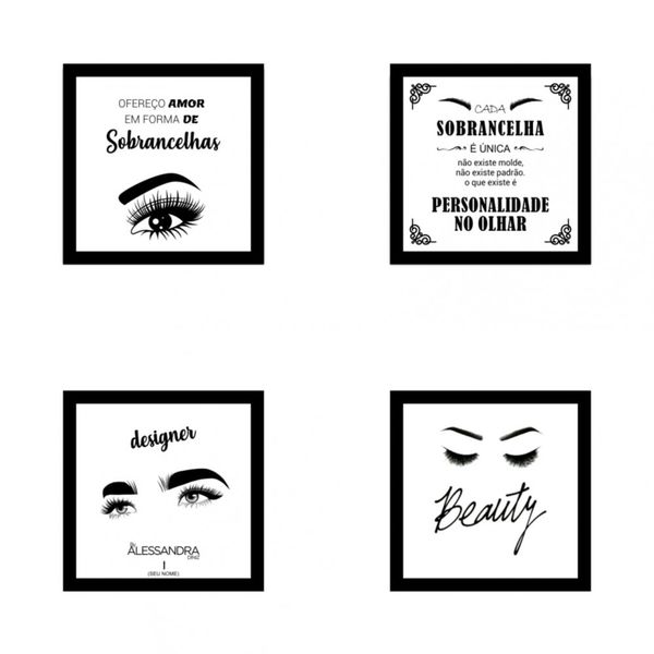 Kit De Quadros Decorativos Em Mdf Designer De Sobrancelhas 29