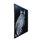 Kit de Quadros Decorativos Girafa e Zebra Basic Preto e Branco