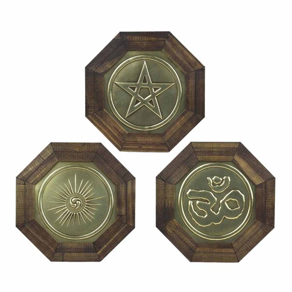 Kit De Quadros Para Proteção No Lar  Moldura Escura - 18cm