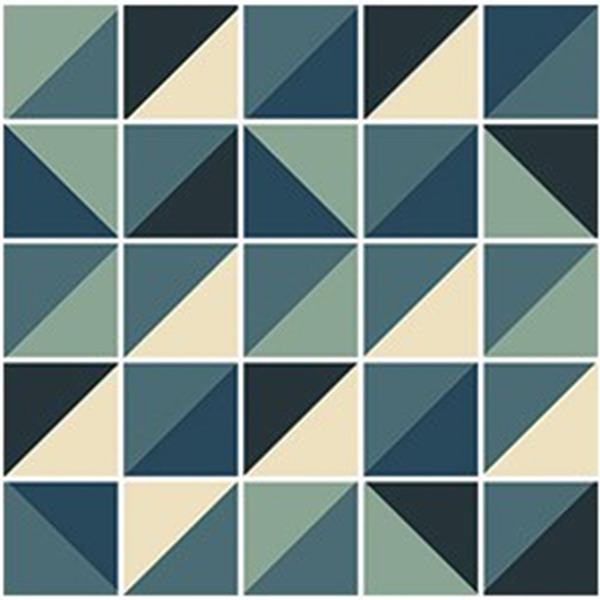 Kit de Adesivos Azulejo Geometric Azul 20x20cm 24 peças Inspire Leroy Merlin Adesivo De Onça ~ Kit de Adesivos Azulejo Geometric Azul 20x20cm 24 peças Inspire Leroy Merlin