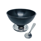 Kit De Sobremesa Taças E Colheres De Inox E Plástico 16 Peça