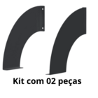 Kit De Suporte Meia Lua Sem Prateleira - Preto