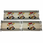 Kit de Tapetes para Cozinhas Artezana Vaquinha com 3 peças Cinza e Cru