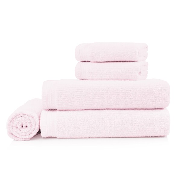 Kit de Toalhas 100% Algodão Rosa Imperial 5 peças Karsten