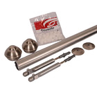 Kit de Trilho Simples Redondo Cromado 28mm 2m Couselo