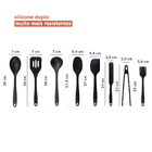 Kit De Utensílios De Cozinha 10 Peças Preto - Oikos Preto U