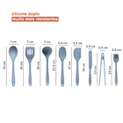 Kit De Utensílios De Cozinha C/ Tábua 11 Peças Az - Oikos Azu