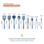 Kit De Utensílios De Silicone C/ 9 Peças Az - Oikos Azul U