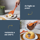 Kit De Utensílios De Silicone C/ 9 Peças Laranja - Oikos