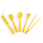 Kit De Utensílios De Silicone Com 5 Peças Amarelo - Oikos Ama