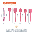 Kit De Utensílios De Silicone Com 6 Peças Rosa - Oikos Rosa U