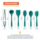 Kit De Utensílios De Silicone Com 6 Peças Verde Esc - Oikos V