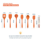 Kit De Utensílios De Silicone Com 7 Peças Laranja - Oikos