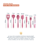 Kit De Utensílios De Silicone Com 7 Peças Rosa - Oikos