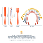 Kit De Utensílios De Silicone Com 8 Peças Amarrador - Oikos L