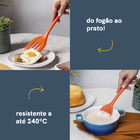 Kit De Utensílios De Silicone Com 8 Peças Laranja - Oikos