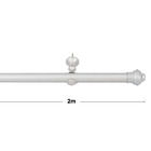 Kit de Varão Aço 2,00m Escovado 28mm