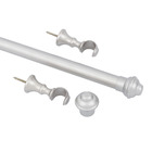 Kit de Varão Aço 2,00m Escovado 28mm