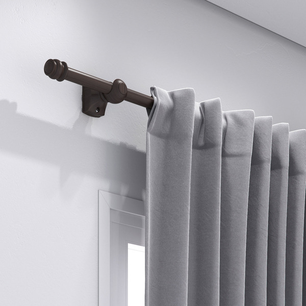 Kit de Varão Aço Eco Compacto 1,50m Imbuia 19mm