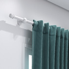 Kit de Varão Aço Europa 1,50m Branco 19mm