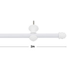 Kit de Varão Aço Europa 2,00m Branco 19mm