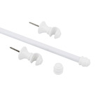 Kit de Varão Aço Europa 2,00m Branco 19mm