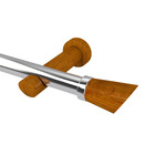 Kit de Varão Alumínio Alemão Nobre Plus 2,00m Cumaru 28mm