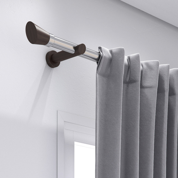 Kit de Varão Alumínio Jade Nobre Eco 3,00m Imbuia 28mm