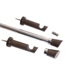 Kit de Varão Alumínio Jade Nobre Eco 3,00m Imbuia 28mm